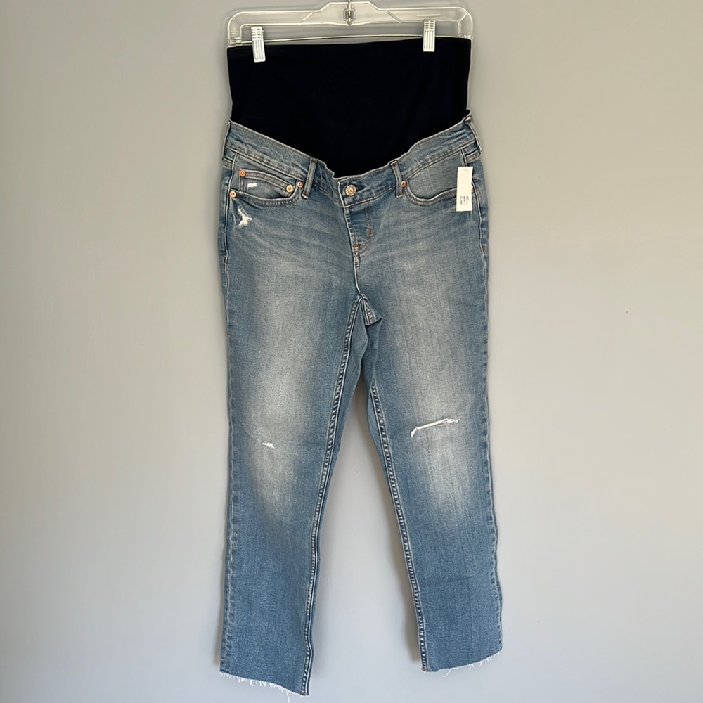 Gap Maternity True Waistband Full Panel Vintage Slim Jeans with Washwell size 28